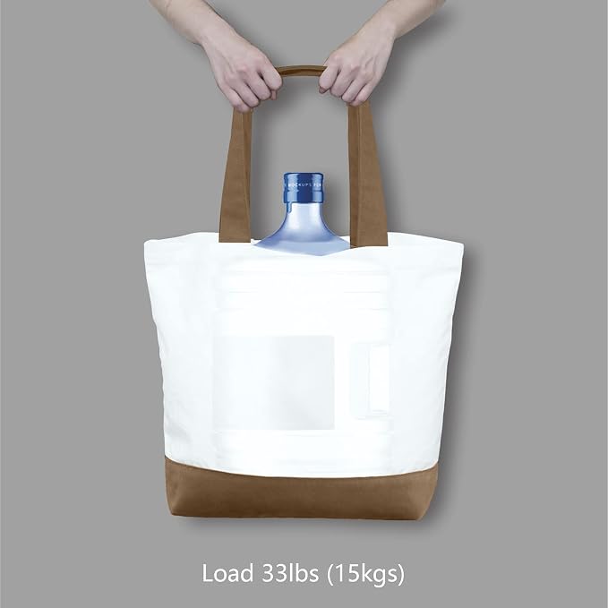 TOPDesign 1-Pack Super Strong Large 12oz Cotton Canvas Tote Bag, Reusable - Image 6