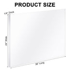 Roowest 3 Pcs 24'' x 36'' 1/4 Inch Thick Clear Acrylic Sheets Plastic Panels - Image 2
