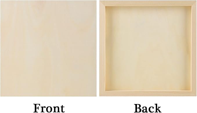 ADXCO 8 Pack Wood Panels 10 x 10 Inch Unfinished Wood Canvas Wooden Panel Boards - Image 3