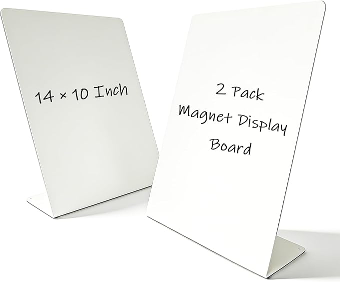 2 Pack Metal White Magnet Display Board by Unknown