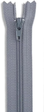 Dark Grey 22" Nylon Coil Zipper Non-Separating Closed End – Replacement Zipper - Image 4