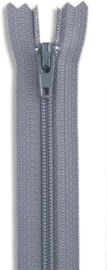 Dark Grey 22" Nylon Coil Zipper Non-Separating Closed End – Replacement Zipper - Image 4
