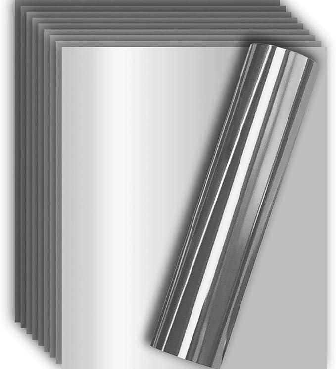 Silver Foil HTV Heat Transfer Vinyl by TvinylWarehouse