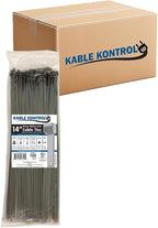 Kable Kontrol Gray Zip Ties 14 Inch 6, 50 Lbs Tensile Strength, Bulk Pack by KABLEKONTROL%C2%AE