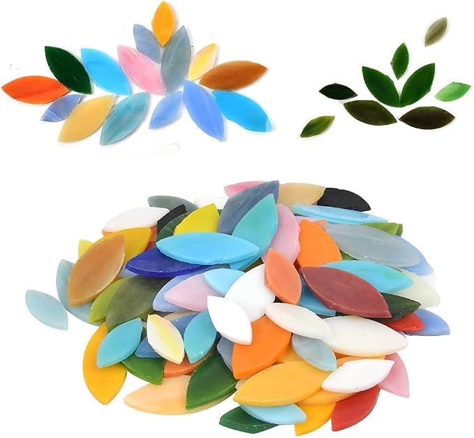 BUYGOO 100Pcs Mosaic Tiles, Mixed Color Mosaic Glass Pieces - Image 4