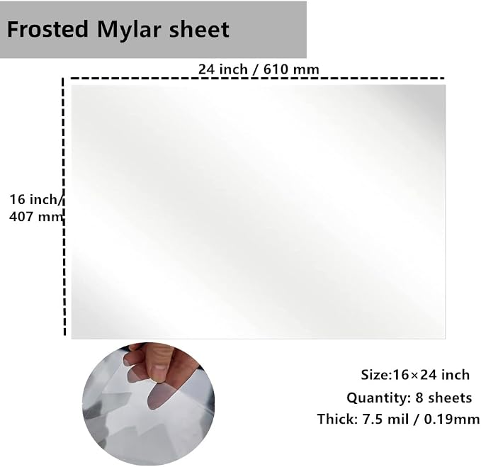 Milky Translucent Blank Mylar Stencil Sheets - Image 2