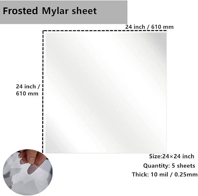 Milky Translucent Blank Mylar Stencil Sheets - Image 2
