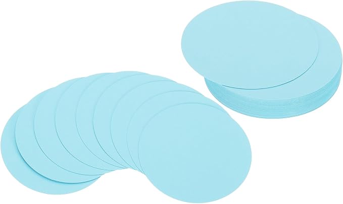 PATIKIL 3inch Circle Card Stock, Light Blue by PATIKIL