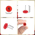 ELANE 100 Pcs Thumb Tacks for Wall Hangings, Flat Thumb Tacks and Push Pins - Image 2