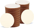 100 Pcs 3 Inch Wooden Circles, Unfinished Wood Circles Blank Round Disc Cutouts by WLIANG