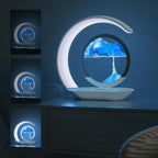 LED Table Lamp with Wireless Charging, Crescent Moon Design - Image 4