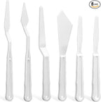 6Pcs Plastic Spatula Palette Knives, Palette Knife Set Thin and Flexible Art by Mozeat+Lens