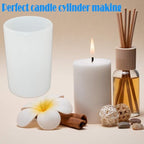 Cylinder Molds for Candle Making, 4 Inch and 3.5 Inch Silicone Candle Molds | - Image 6