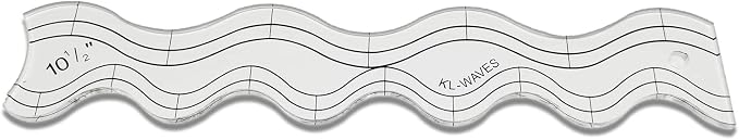 Wave Edge Quilting Ruler Template by YICBOR