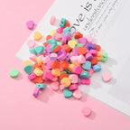 100pcs Mixed Heart Polymer Clay Spacer Beads - Image 7
