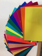 Paper Street Plastics 20 Colored Transparent Vinyl Sheets, 8 inch x 12 inch by Paper+Street+Plastics