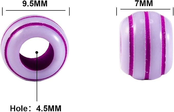 Gxueshan 1000 Pcs Acrylic Rainbow Round Pony Beads - Image 4