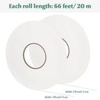 Tatuo 2 Rolls Double Sided Foam Tape PE Foam Tape Sponge Soft Mounting Adhesive - Image 3