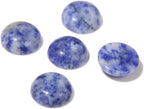 20pcs 12mm Natural Stone No Hole Blue Sodalite Semicircle Smooth Cabochons by 2TTFishoo