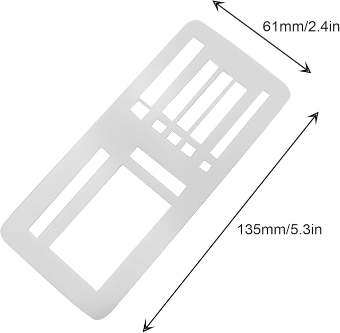 3PCS Flexible Journal Template Rulers Journal Planner Stencil Set Plastic Multi - Image 4