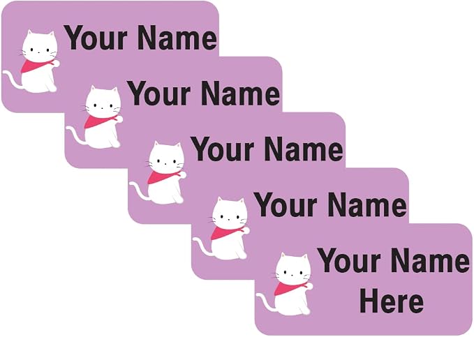 Personalized Name Labels for Kids – 60 Waterproof Peel-and-Stick Labels for by GILBIN