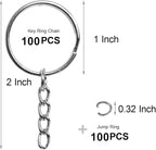 100 PCS REEMTOO Key Chain Rings, Keyring - Image 2