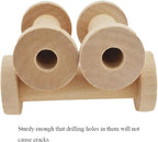 HAHIYO 2.76Inch/7cm 3PCs Natural Wood Unfinished Wooden Empty Thread Spool - Image 6