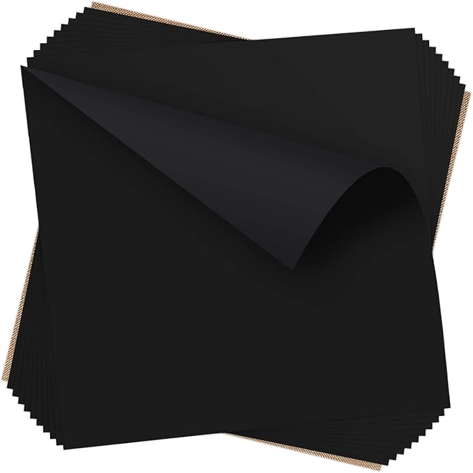 Dysania Black Heat Transfer Vinyl, 10 Pack 12 x 12in Black HTV Vinyl | Iron on by Dysania