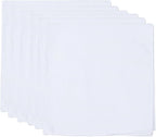 White Bandana for Tie Dye Party Supplies Plain Solid Cotton Large Headband Head by RJMBMUP