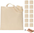 FunisFun 12 Pack Blank Canvas Tote Bags, Reusable Grocery Bag by FunisFun