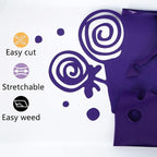guangyintong Purple Heat Transfer Vinyl HTV Rolls, Glossy Surface HTV Vinyl - Image 4