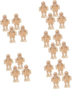 EXCEART Wooden Doll Desktop Ornament Unfinished Blank Figurine 2.75X6.88X4.33In by EXCEART