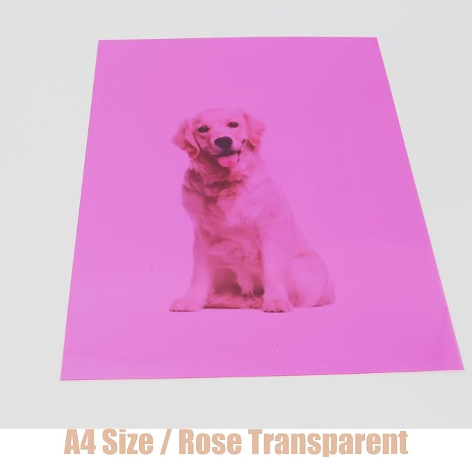 10-Pack A4 Colored PVC Flexible Plastic Sheets, 0.3mm Purple Transparent Film - Image 5