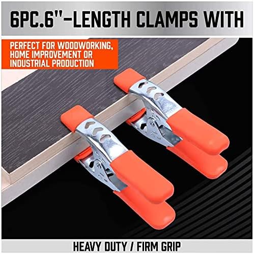 HORUSDY 12-Pack 6 Inch Spring Clamps, Heavy Duty Metal Clamp Set - Image 5