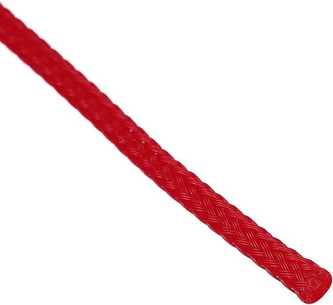 uxcell PET Expandable Sleeving 25ft 1/8" Red Cable Management Sleeve Cord - Image 2