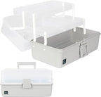 WEWLINE 3-Layers Plastic Portable Storage Box, Household Plastic Craft Supply by WEWLINE