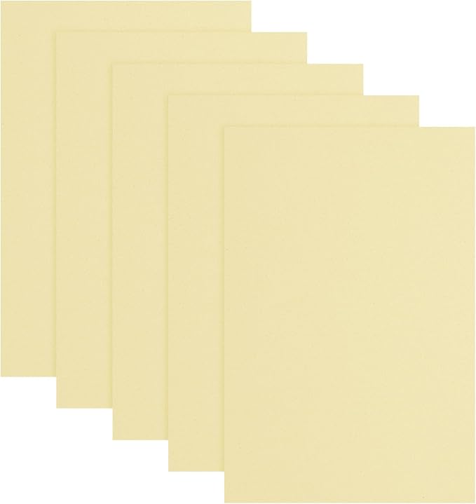 uxcell 5 Pcs Light Yellow EVA A4 Foam Sheets Crafts, 12 x 8 Inch Foam Paper by uxcell