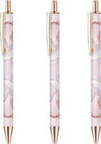 Ballpoint Pen 3Pcs Click Black Ink Metal Retractable 1.0 mm Medium Ballpoint by Scribesense