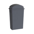 23 Gallon Gray Slim Jim Trash Can with Swing Top Lid