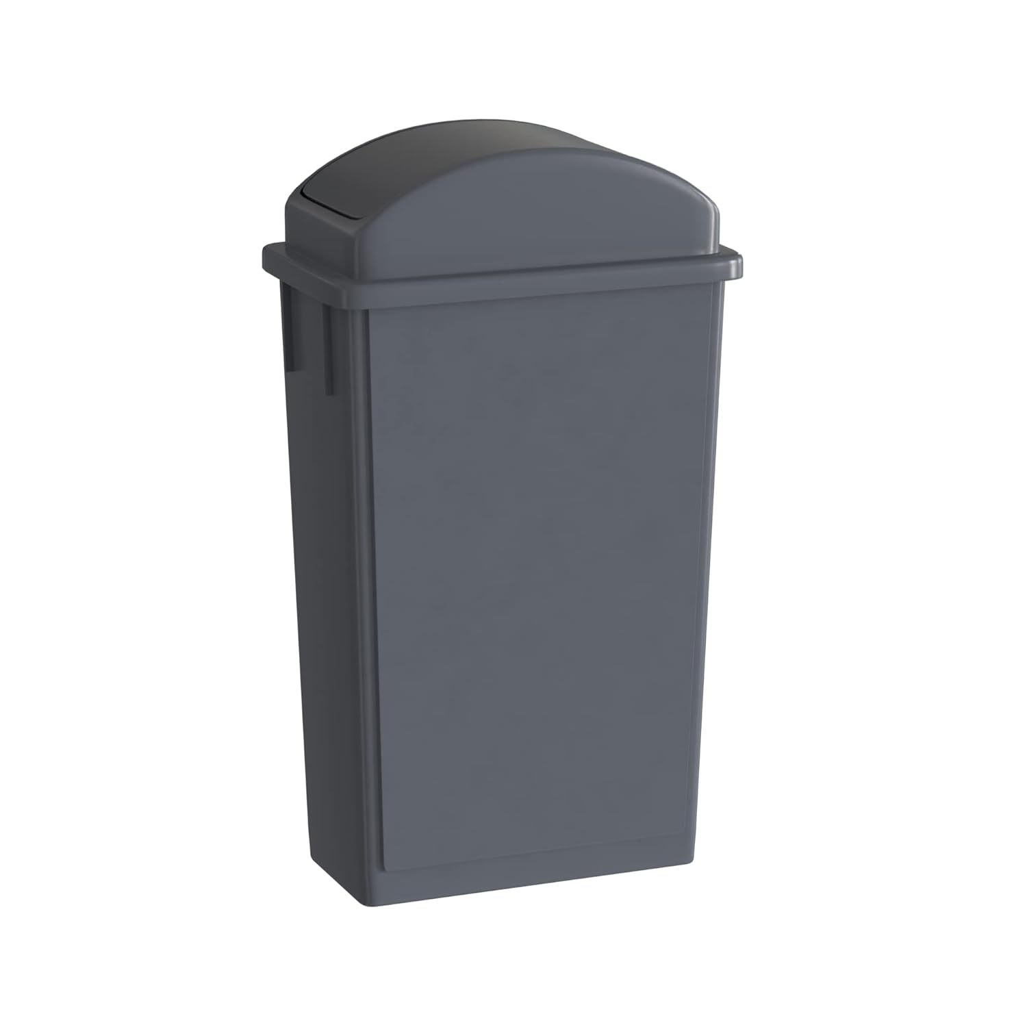 23 Gallon Gray Slim Jim Trash Can with Swing Top Lid