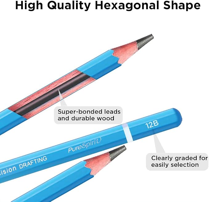 Sketch Pencils for Drawing 12B, Art Drawing Pencils for Shading for Artists & - Image 2