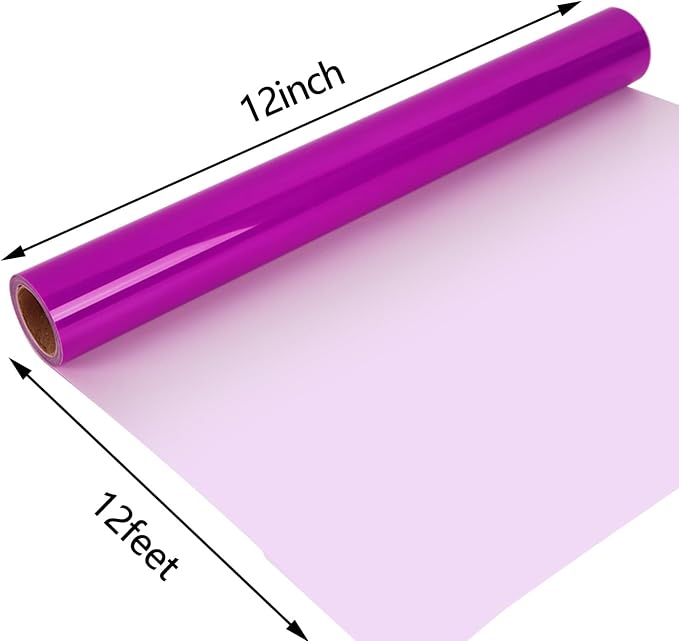 guangyintong Fluorescent Heat Transfer Vinyl Neon Purple HTV Rolls, HTV Vinyl - Image 3