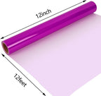 guangyintong Fluorescent Heat Transfer Vinyl Neon Purple HTV Rolls, HTV Vinyl - Image 3
