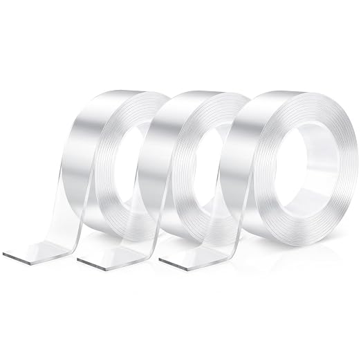 3 Rolls Double Sided Tape Heavy Duty, Total 30FT Clear Double Sided Mounting by Jofuler-USDirect