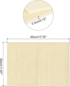 MECCANIXITY Basswood Sheet 18 x 12 x 1/8 Inch Unfinished Wood Boards Plywood - Image 2