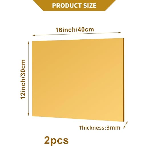 2 Pcs 12 x16 Inch Gold Acrylic Mirror Sheet, 1/8 Inch Thick Opaque Glossy Mirror - Image 4