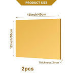 2 Pcs 12 x16 Inch Gold Acrylic Mirror Sheet, 1/8 Inch Thick Opaque Glossy Mirror - Image 4