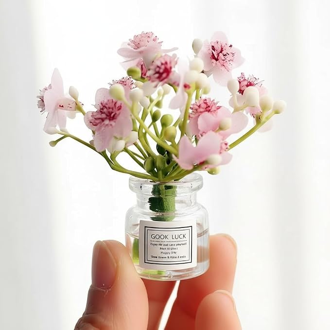 1Pc Miniature Flowers in Vase Set by SquarezhenBo