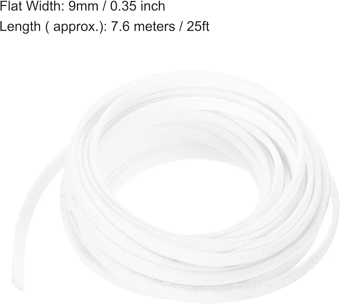 uxcell PET Expandable Sleeving 25ft 1/4" White Cable Management Sleeve Cord - Image 3