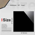 KINLINK 12x12 Plexiglass Sheets 1/8 inch Thick - 3mm Black Cast Acrylic Sheet - Image 2